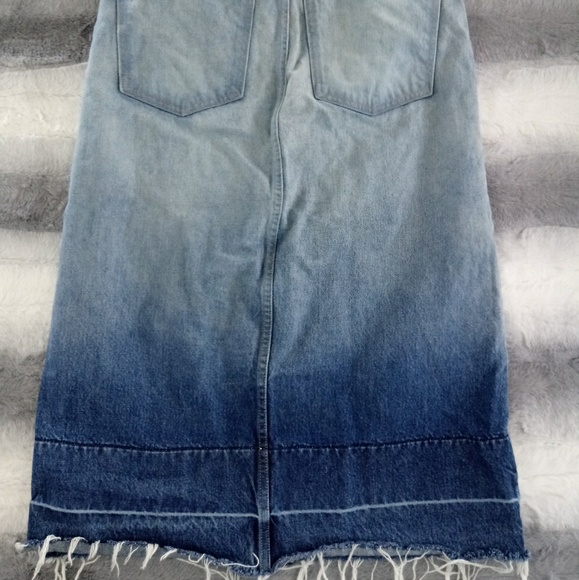 Current/Elliott Ombré Denim Midi Skirt 27 - Picture 4 of 6